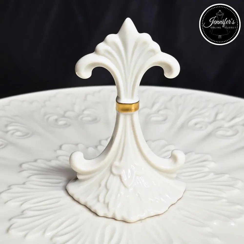 Lenox Vintage Ivory Chateau Collection Center Handle Serving Tray